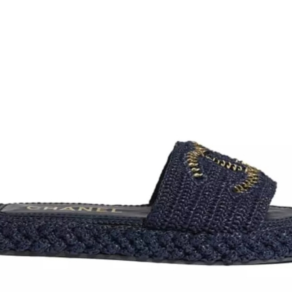 Chanel crochet mules